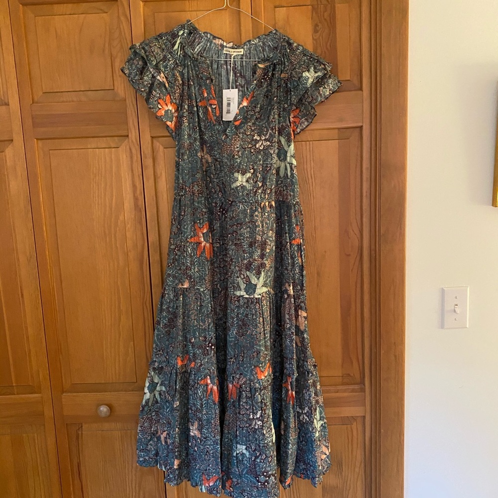 Ulla Johnson Rema Floral Cotton Dress 4 Malachite